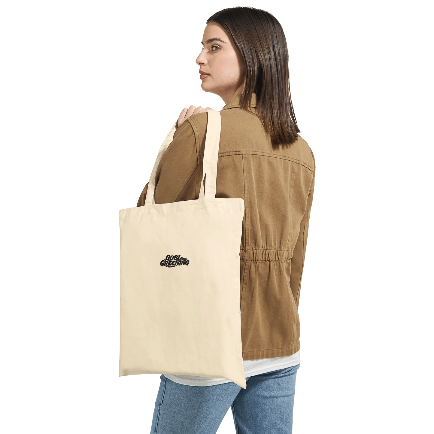 Eco - Friendly Tote Bag with Reinforced Handles – 100% Cotton Design - Gobi Greening