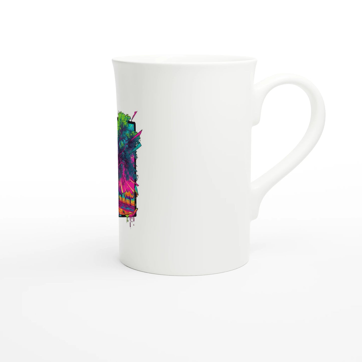 Glossy White Slim Porcelain Mug – 10oz Dishwasher & Microwave Safe - Gobi Greening