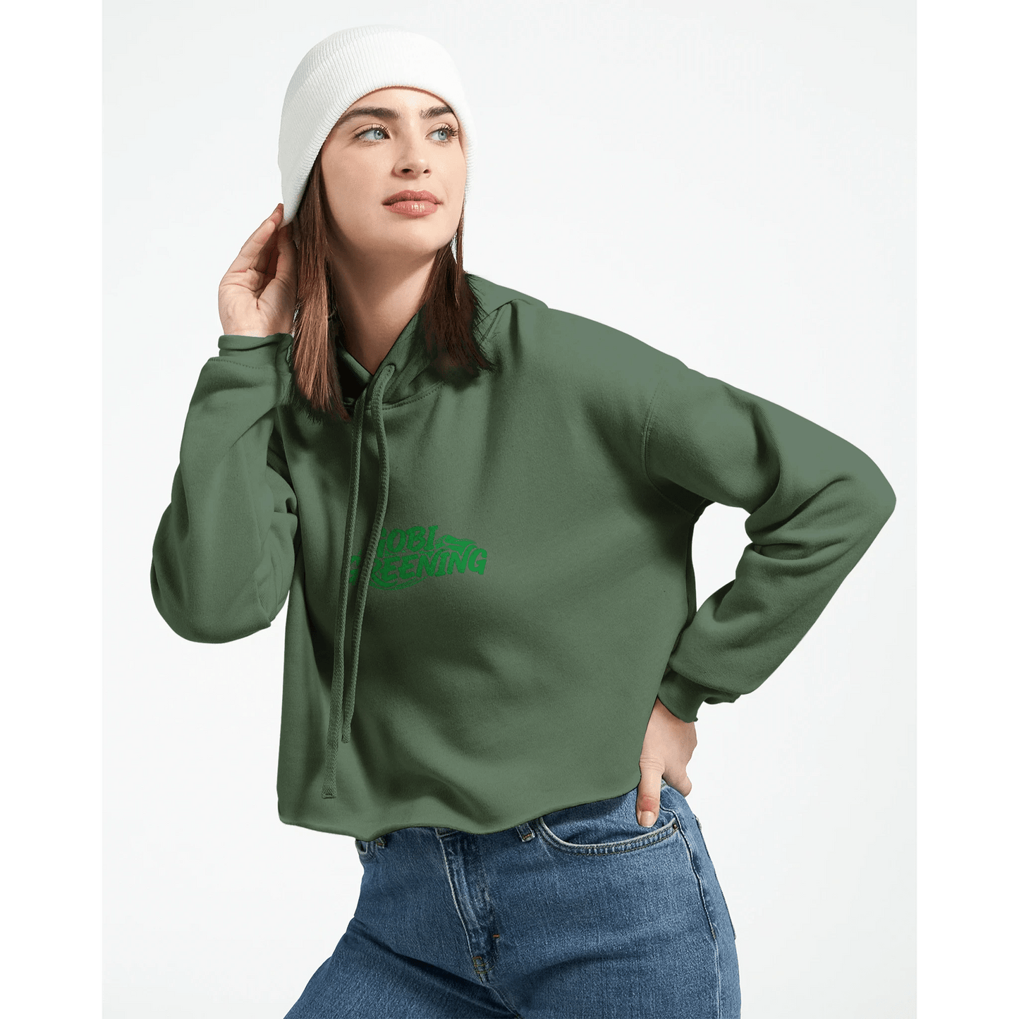 Women's Cropped Hoodie | Bella + Canvas 7502 – Stylish & Comfortable - Gobi Greening