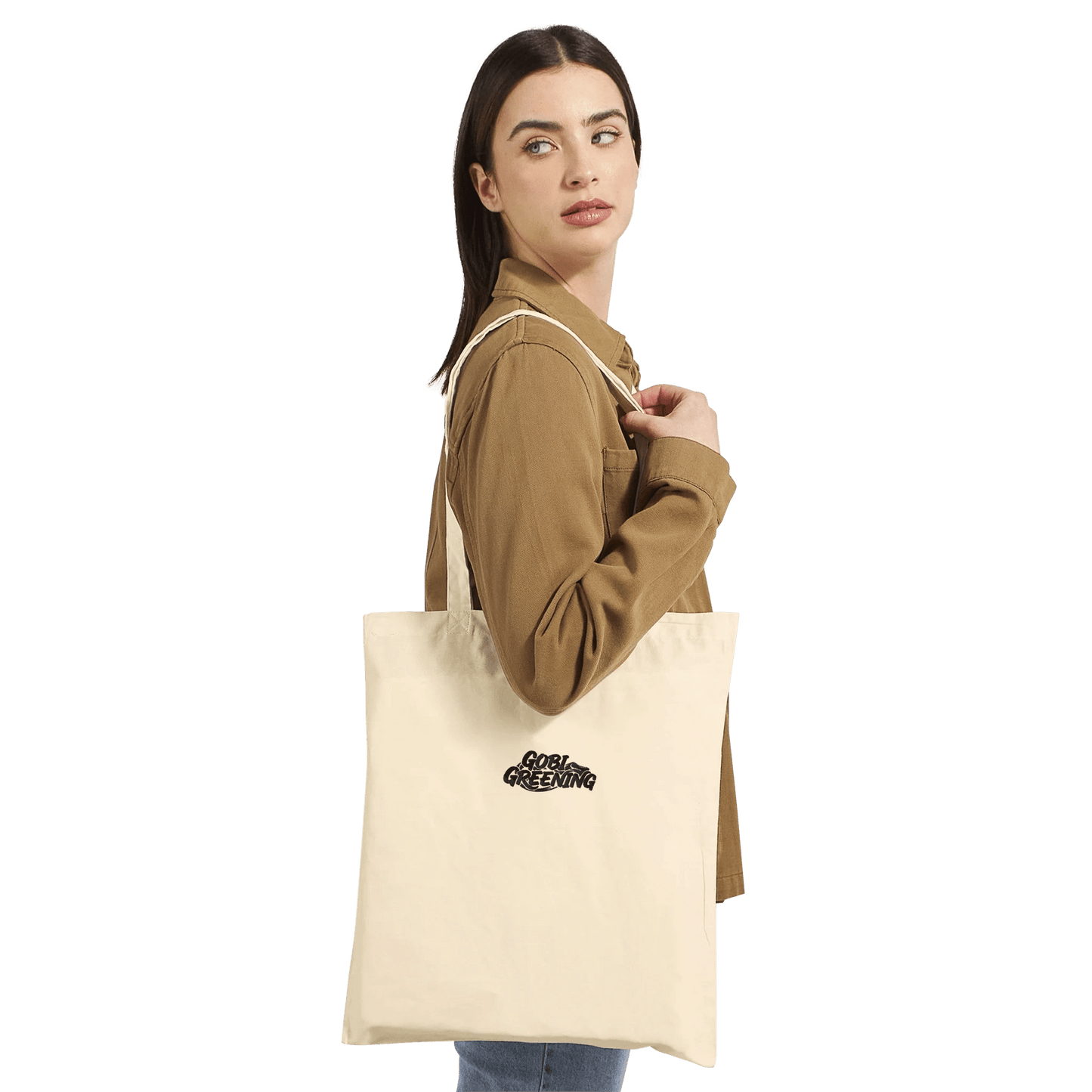 Eco - Friendly Tote Bag with Reinforced Handles – 100% Cotton Design - Gobi Greening