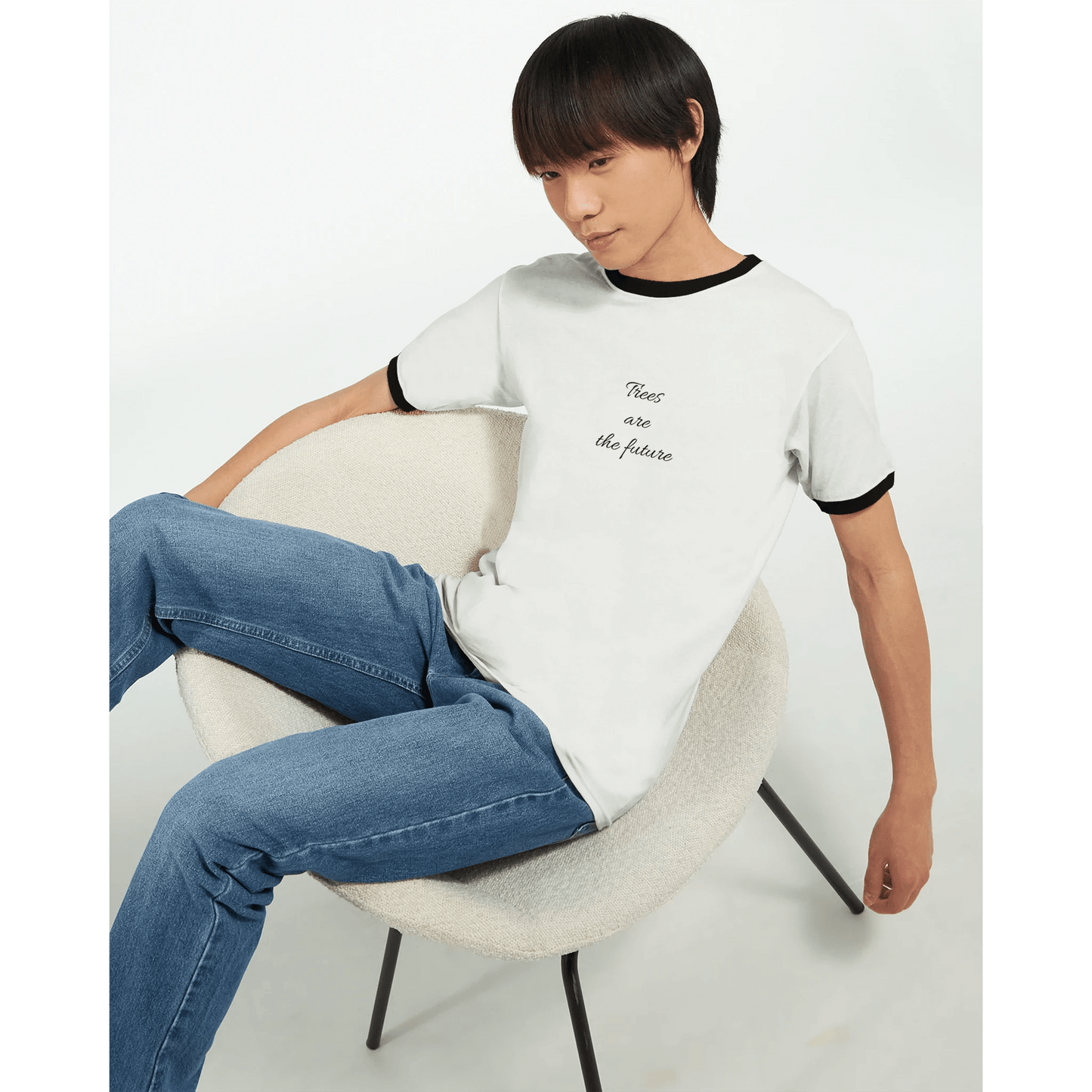Classic Ringer T-Shirt Add a timeless, retro look to your wardrobe with the Classic Ringer T-Shirt. A must-have for any collection, this tee features contrast-color binding on the neck and sleeves for a stylish and unique touch. The regular fit and tapere