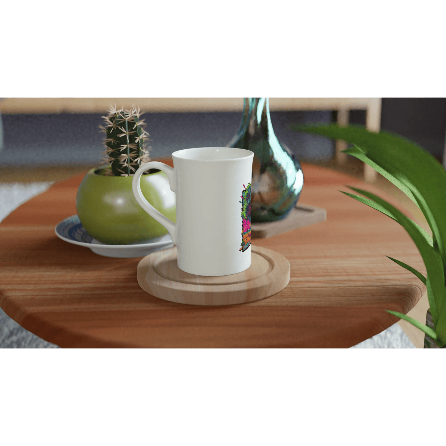 Glossy White Slim Porcelain Mug – 10oz Dishwasher & Microwave Safe - Gobi Greening