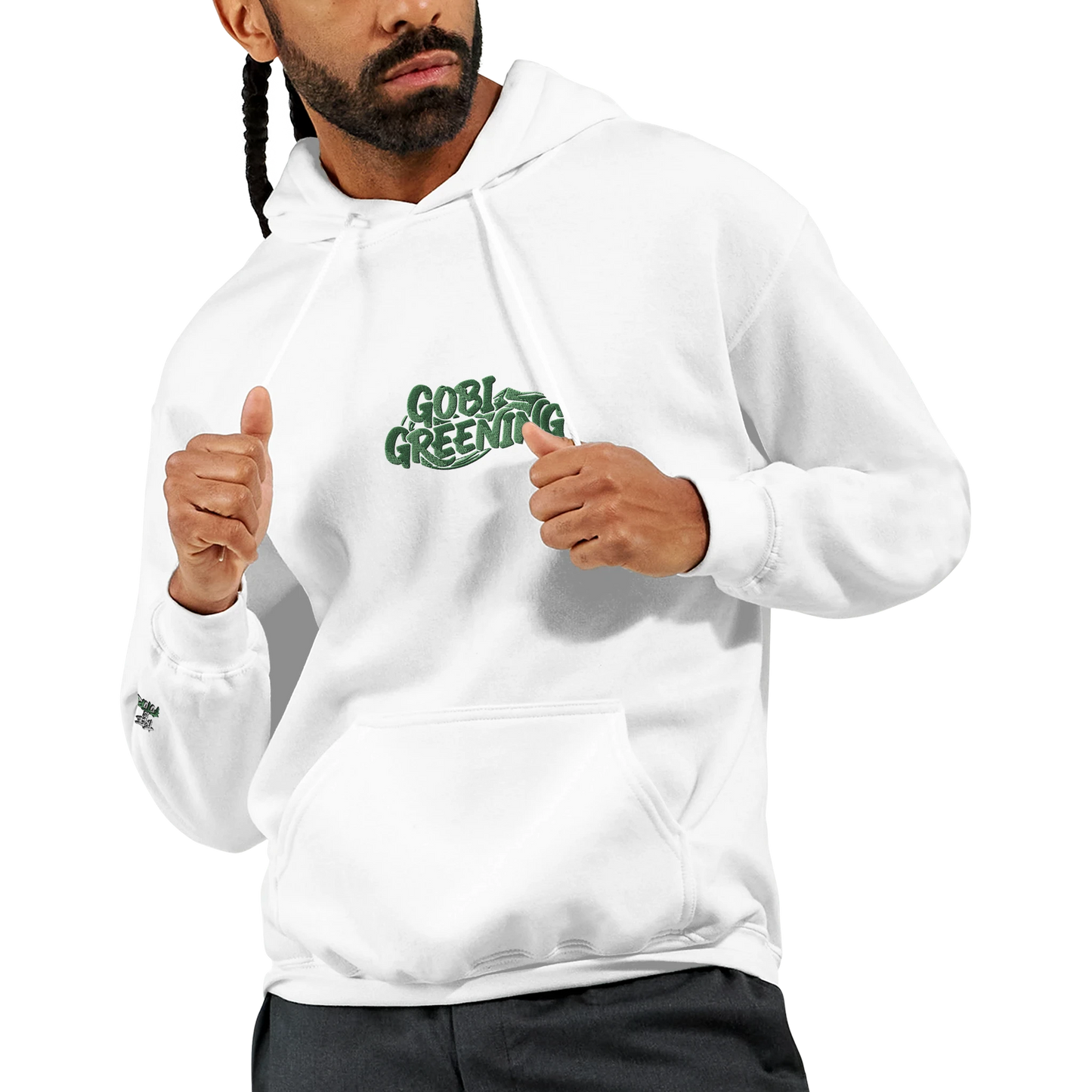 Eco hoodie that helps plant trees in Mongolia’s Gobi Desert.