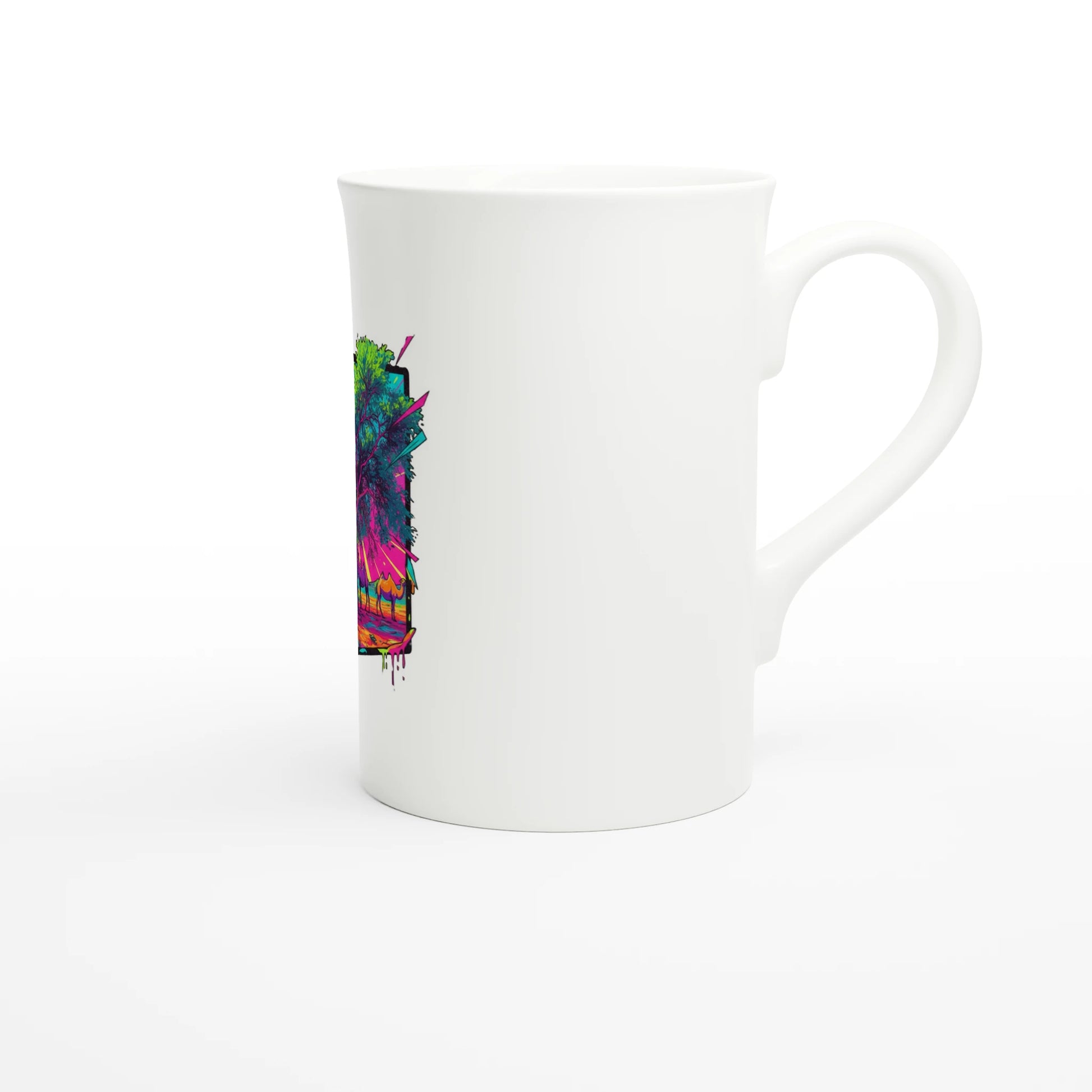 Glossy White Slim Porcelain Mug – 10oz Dishwasher & Microwave Safe - Gobi Greening