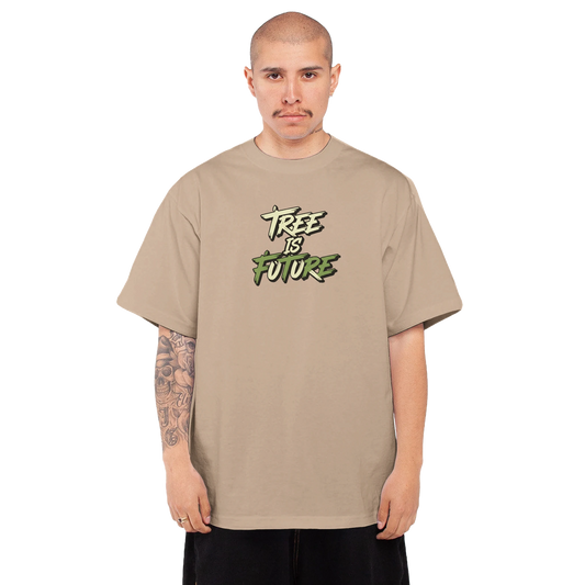 This tee plants a tree in the Gobi, Tree Is Future text on 
