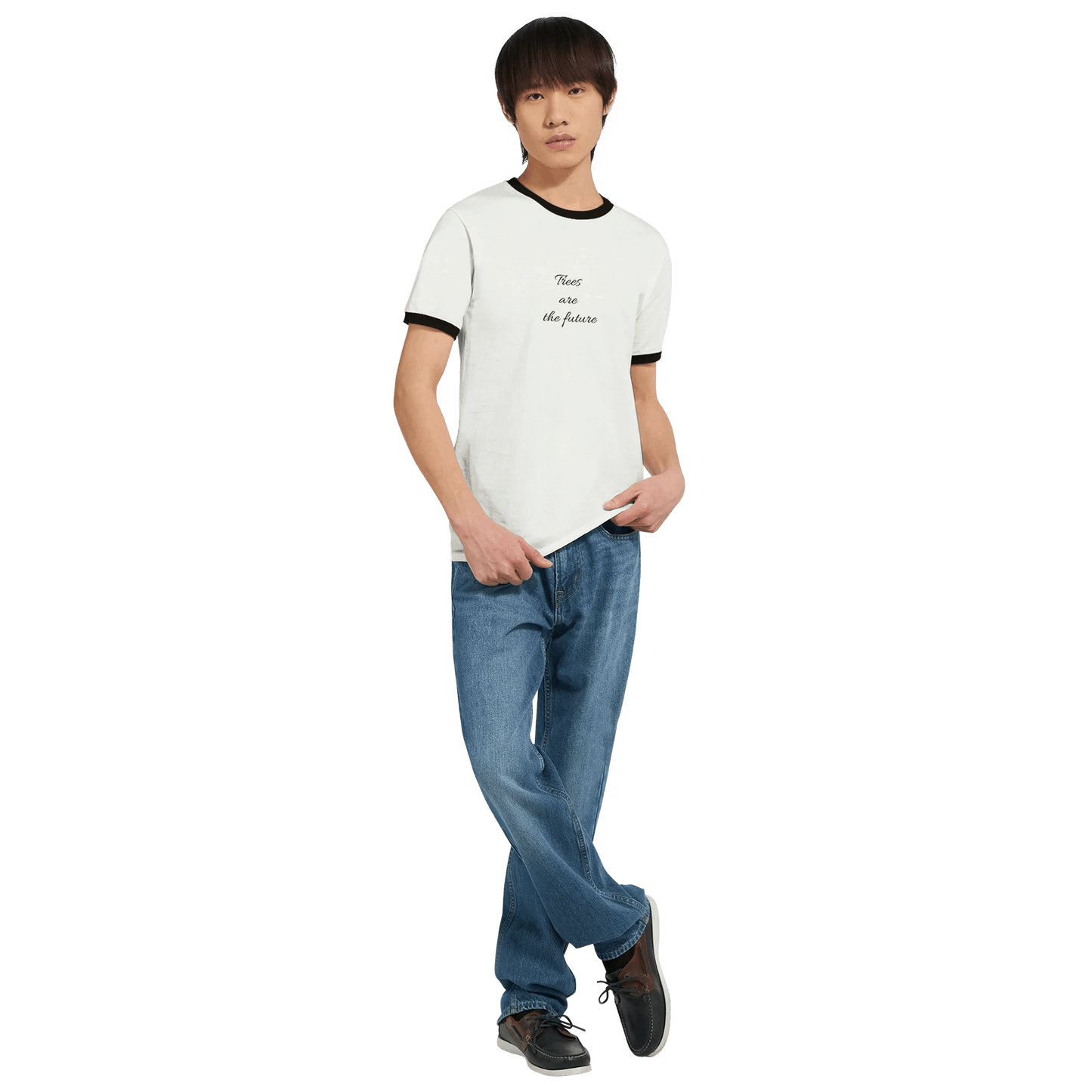 Classic Ringer T-Shirt Add a timeless, retro look to your wardrobe with the Classic Ringer T-Shirt. A must-have for any collection, this tee features contrast-color binding on the neck and sleeves for a stylish and unique touch. The regular fit and tapere